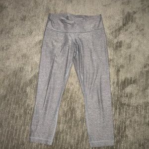 Gray Lulu Lemon cropped leggings
